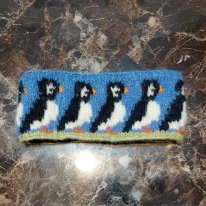 Pachamama Circus of Puffins One Size Handknitted Wool Headband/Ear Warmer